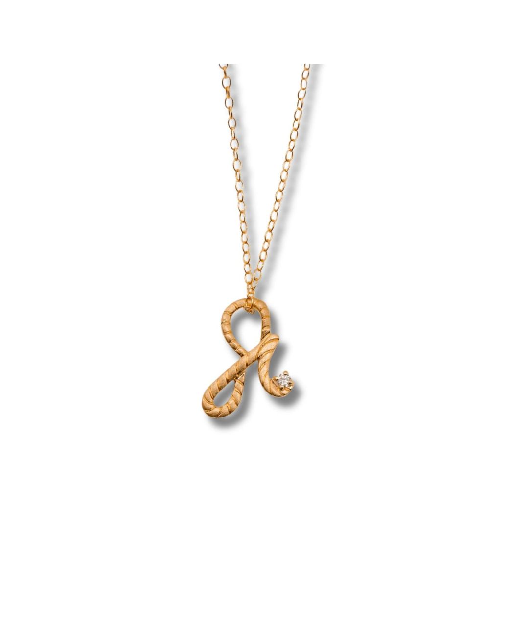 Claire Hill Designs Metallic Fearless Shorthand Charm Necklace
