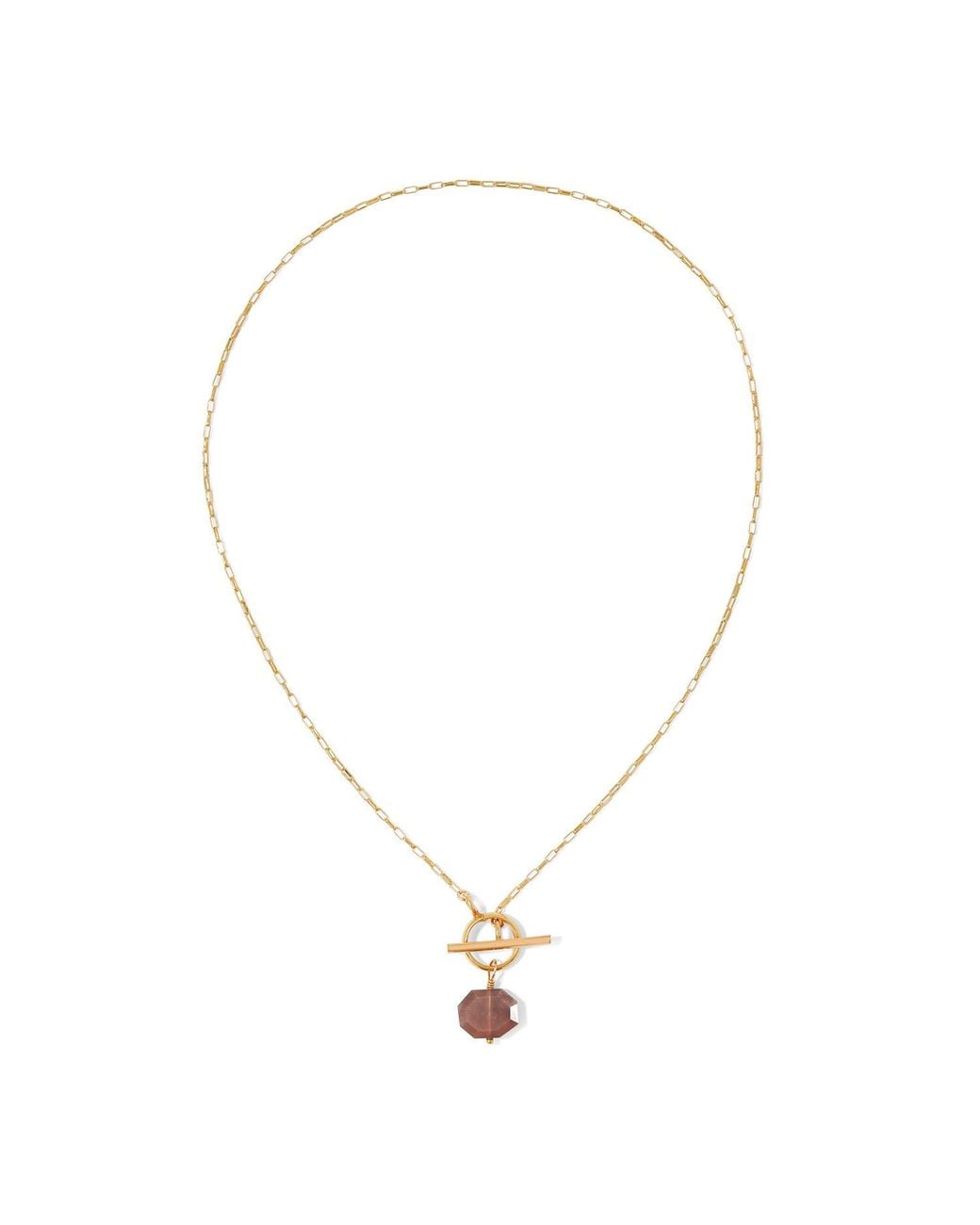 Heather Hawkins Jewelry Metallic Stop And Stare Toggle Front Clasp Necklace