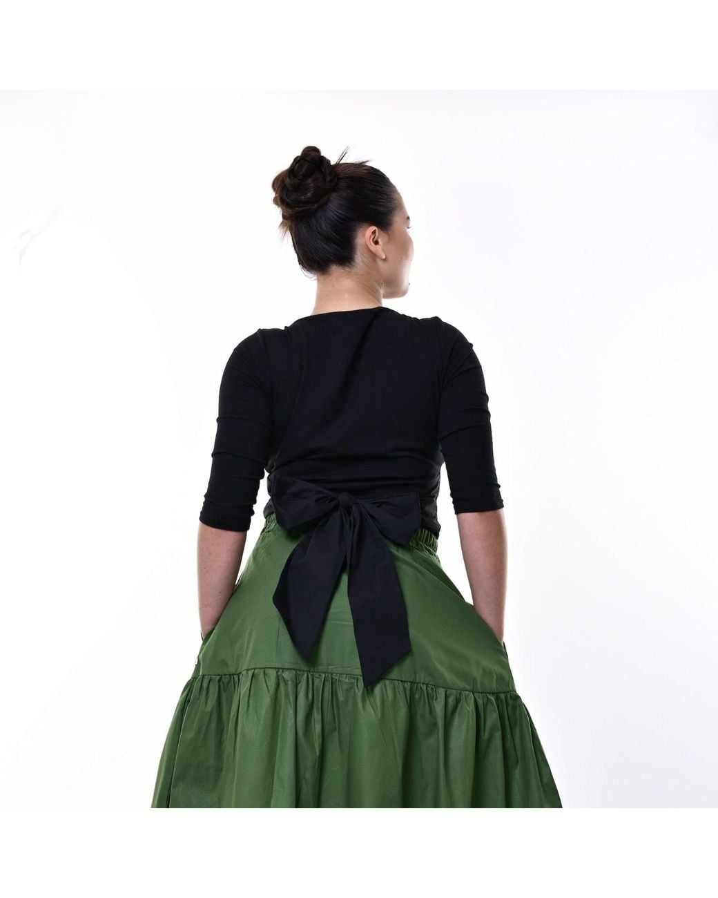 Frock Tales Black Primrose Top With Bow