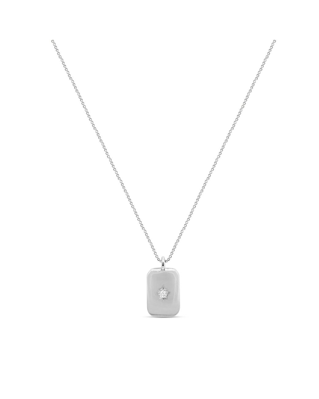 Clemence Wren Metallic Gemstone Token Pendant Necklace