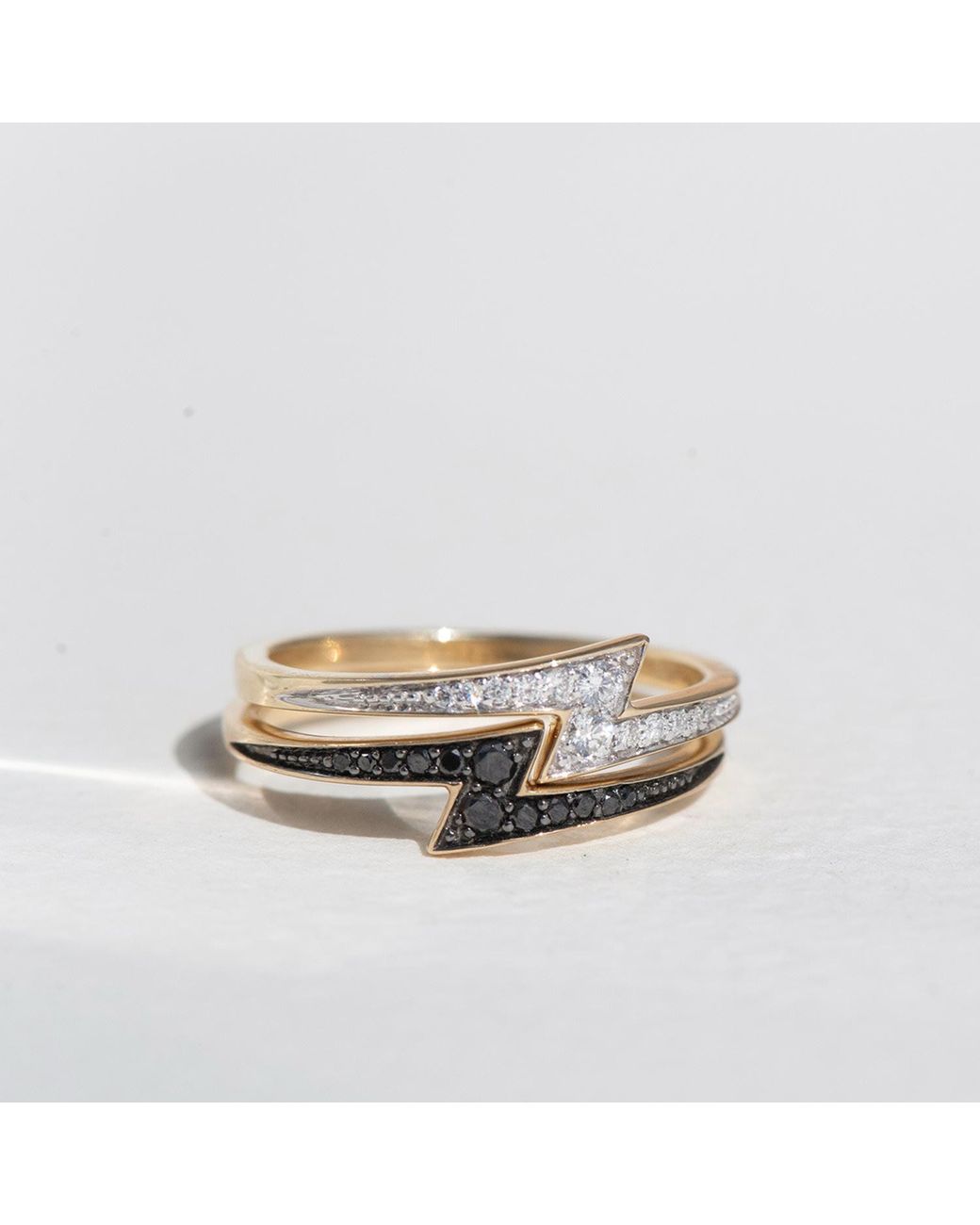 Zoe & Morgan White Zap Diamond Ring