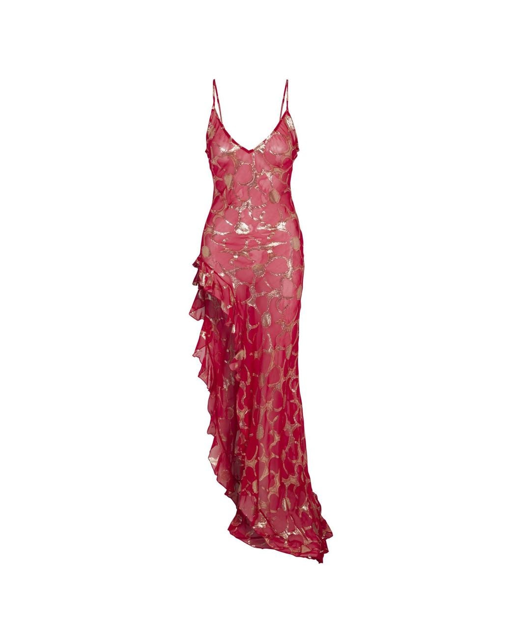 Delfi Collective Red Lara Ruffle Dress