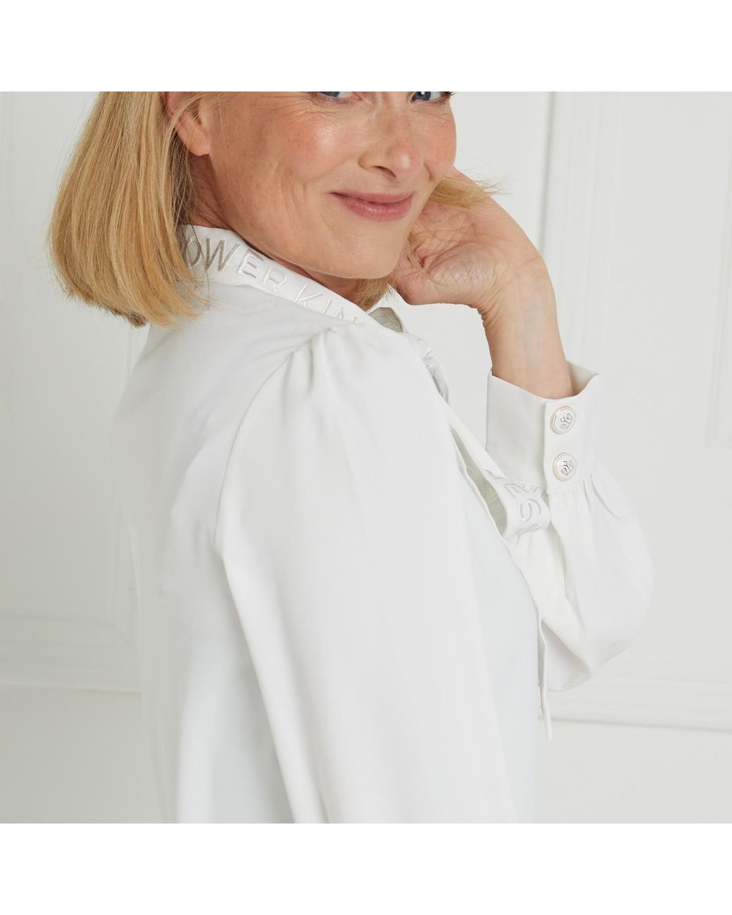 House of Kind White The Goddess Blouse