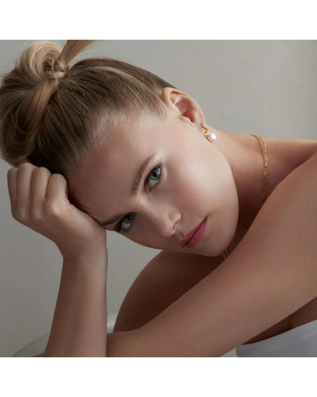 Dinny Hall Metallic Thalassa Vermeil Pearl Hoops