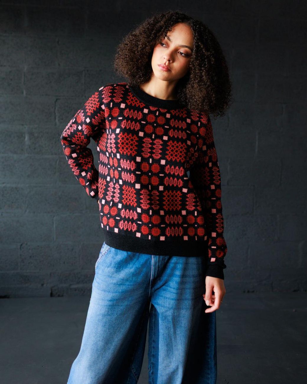 Mabli Red Carthen Merino Pullover