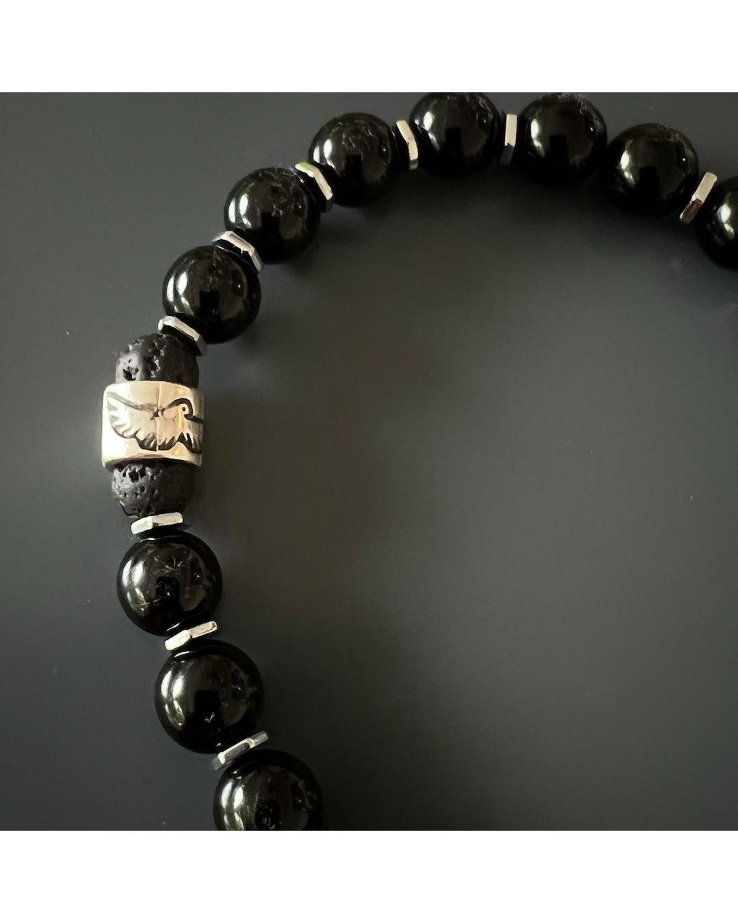 Ebru Jewelry Black Night Eagle Bracelet for men