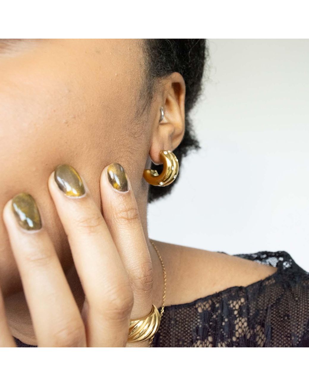 Superdivajewellery Metallic Remi Hoops