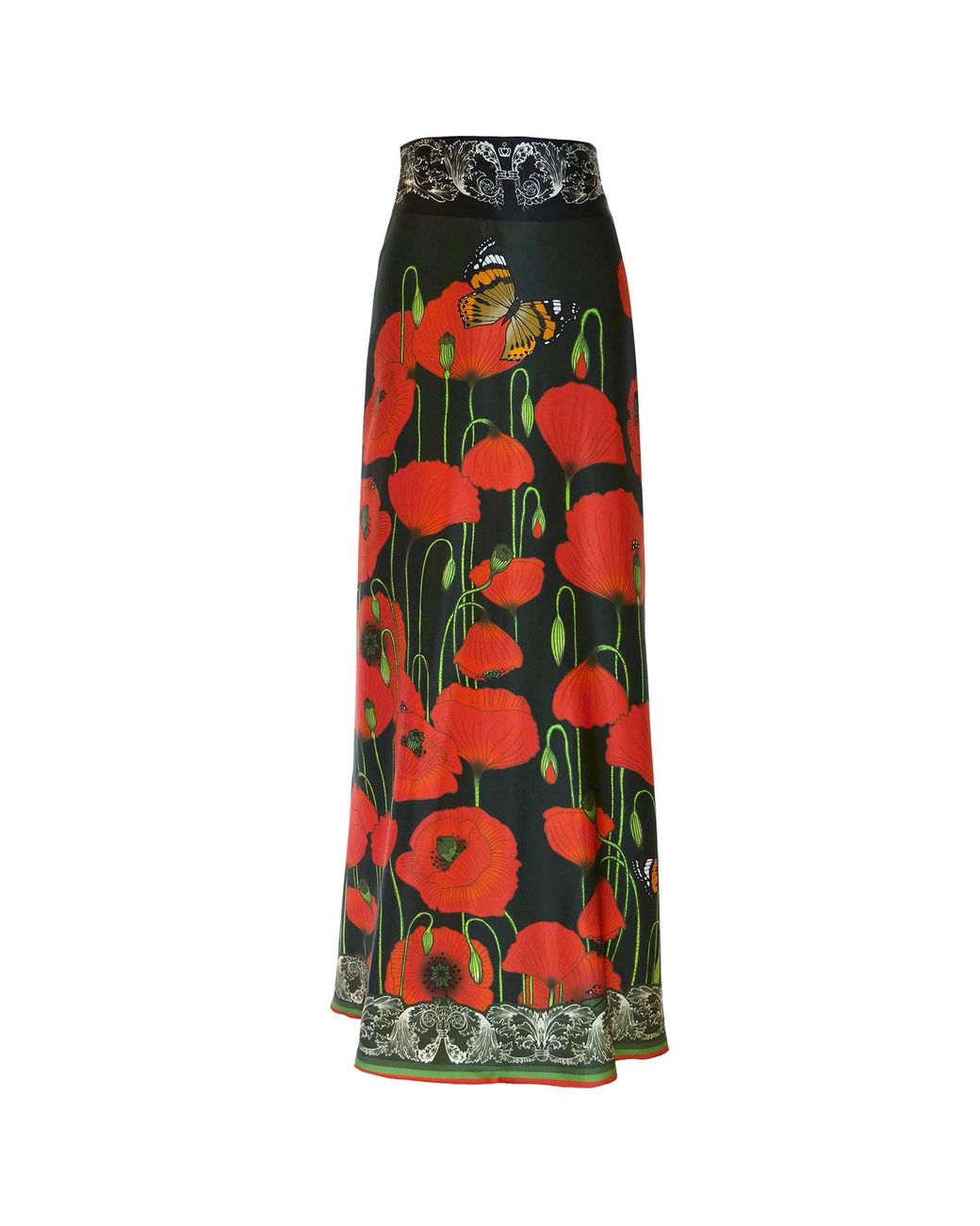 Kueen Red Silk Skirt