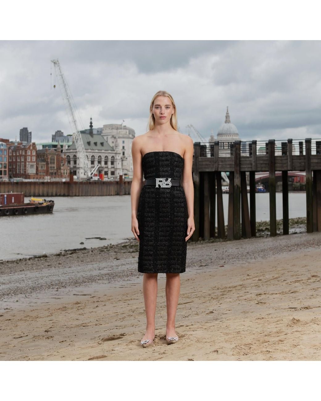 RUE AGTHONIS Black Lendemain Dress