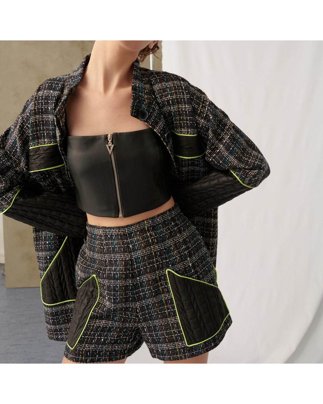 Mirimalist Black Brick Jacket Dress