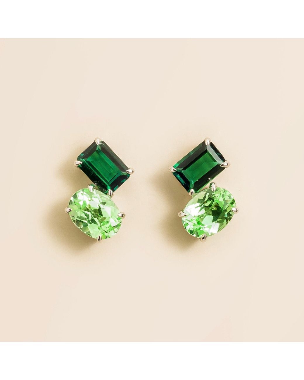 Juvetti Green Buchon Earrings