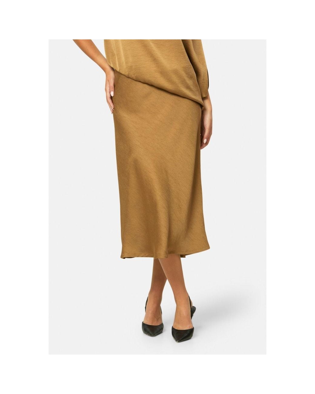 Helen Mcalinden Brown Peyton Antique Brass Skirt