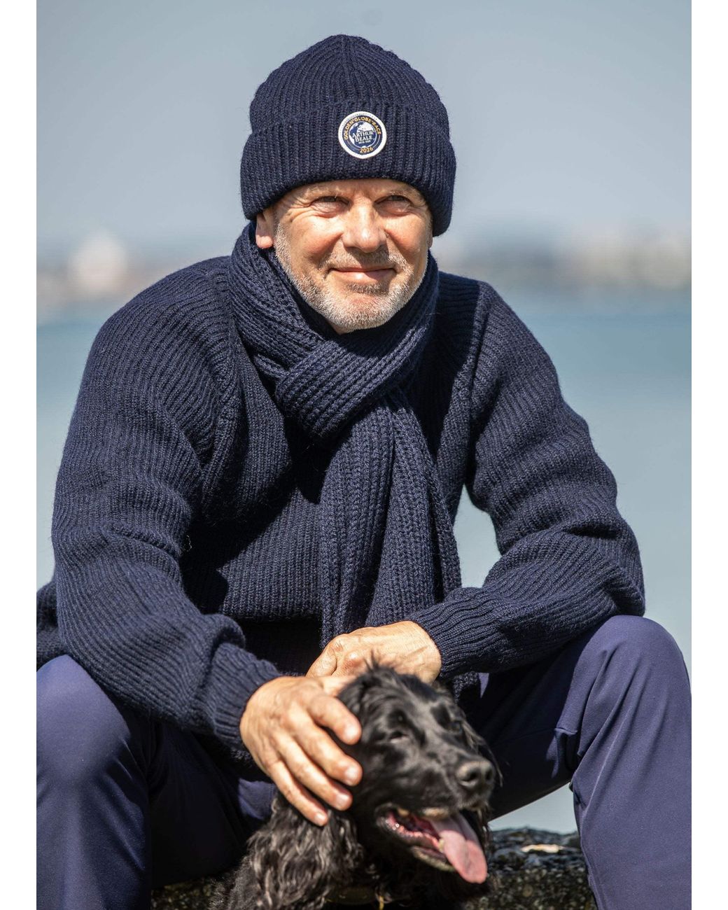 Arthur Beale Blue Golden Globe Race Fisherman Jumper for men