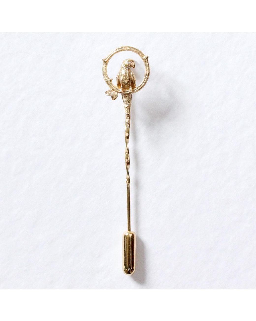 Lee Renee Metallic Parakeet Tie Pin – Upright for men
