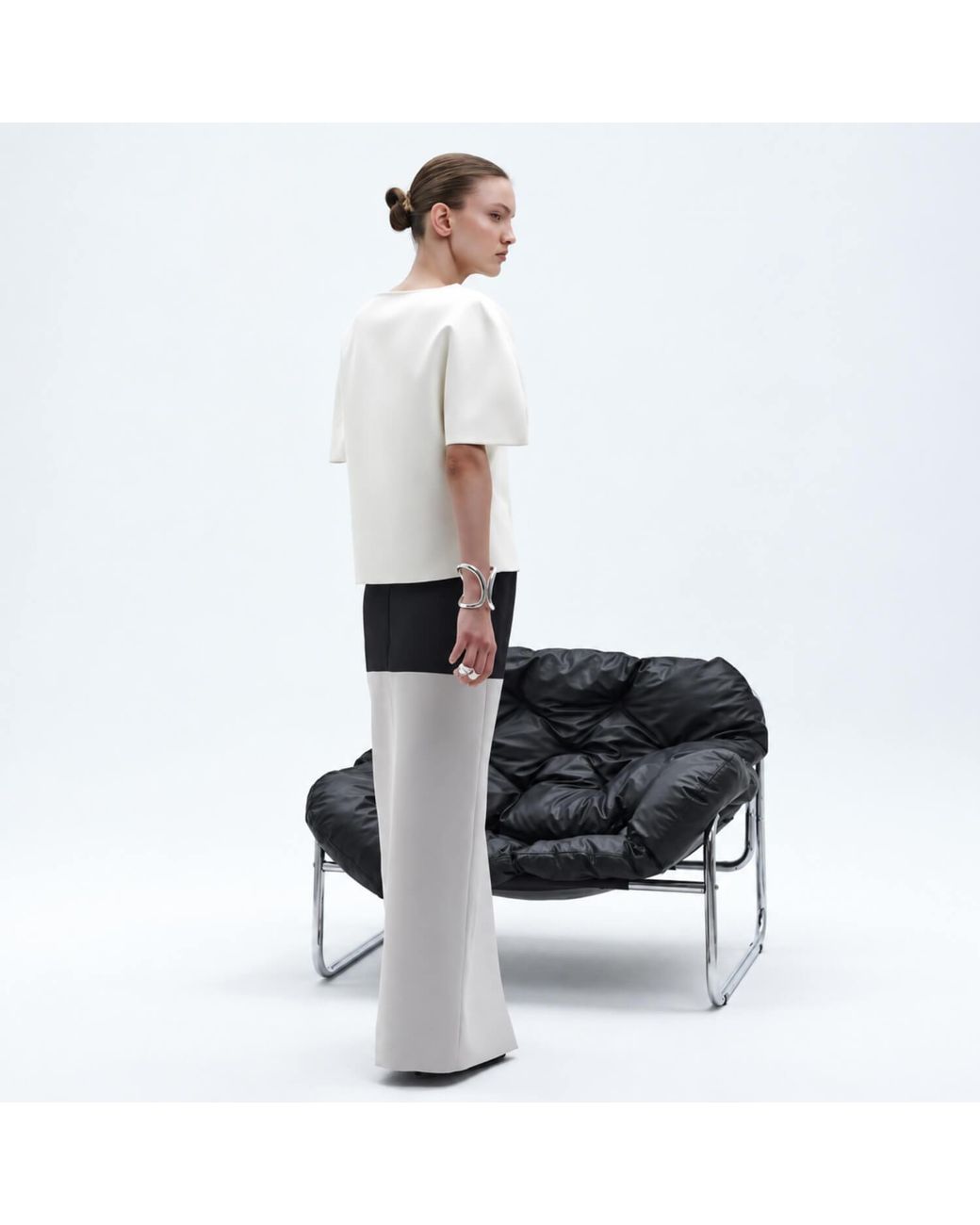 Elamins White Structured Butterfly Top