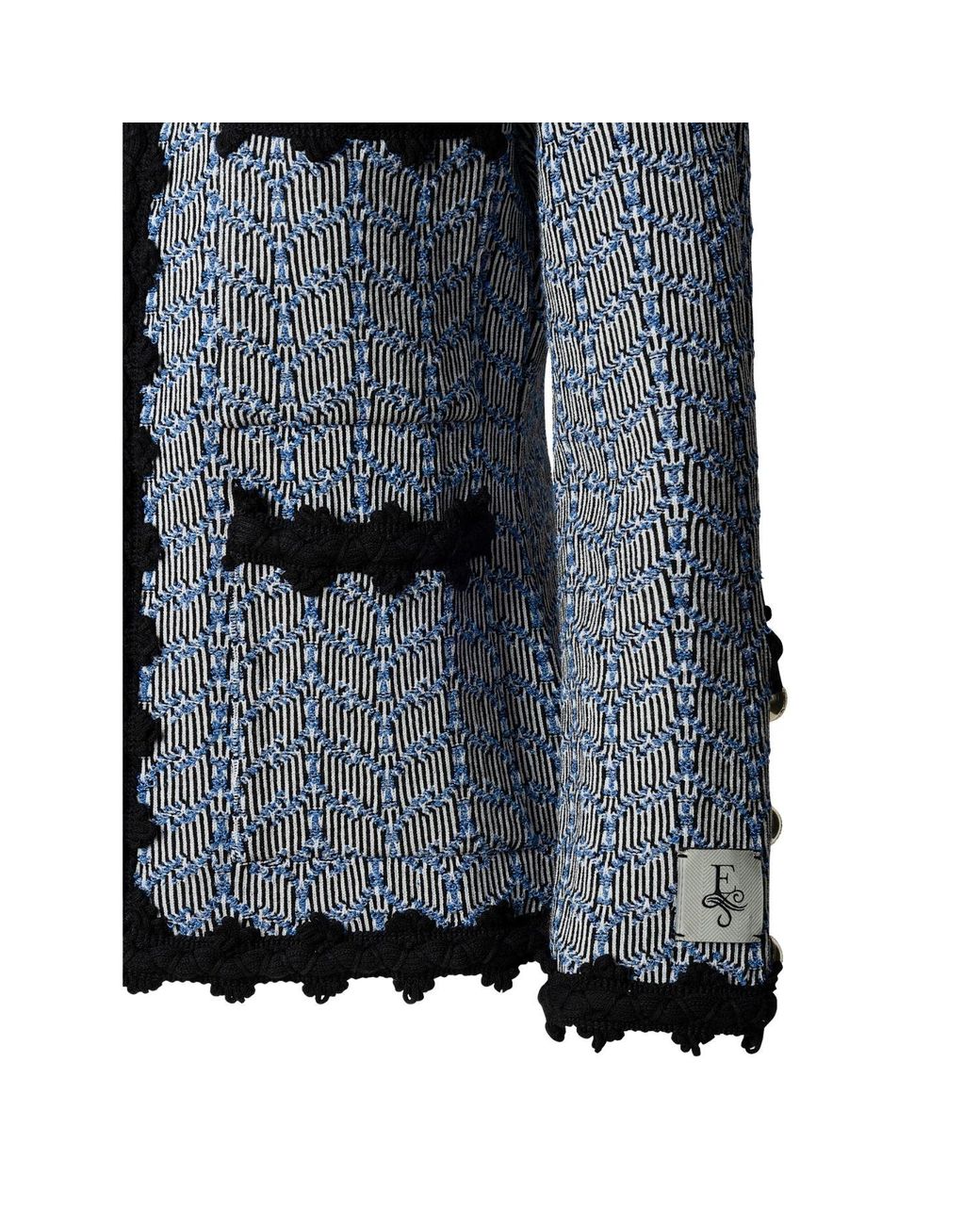 The Extreme Collection Blue Metallic Lady Jacket Textured