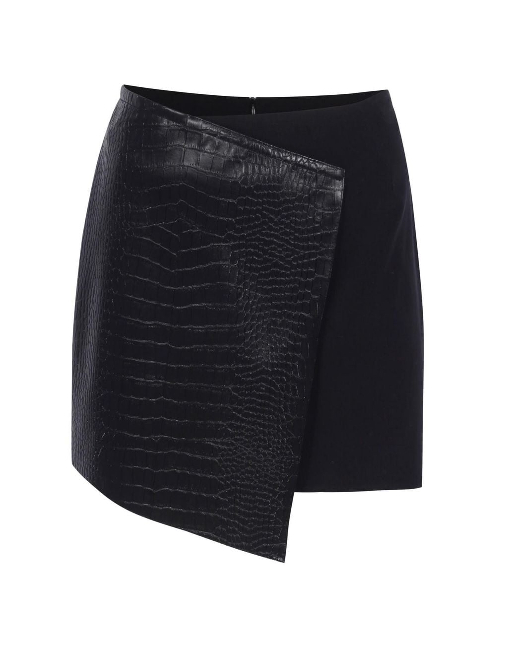 Mirimalist Blue Piton Mini Skirt