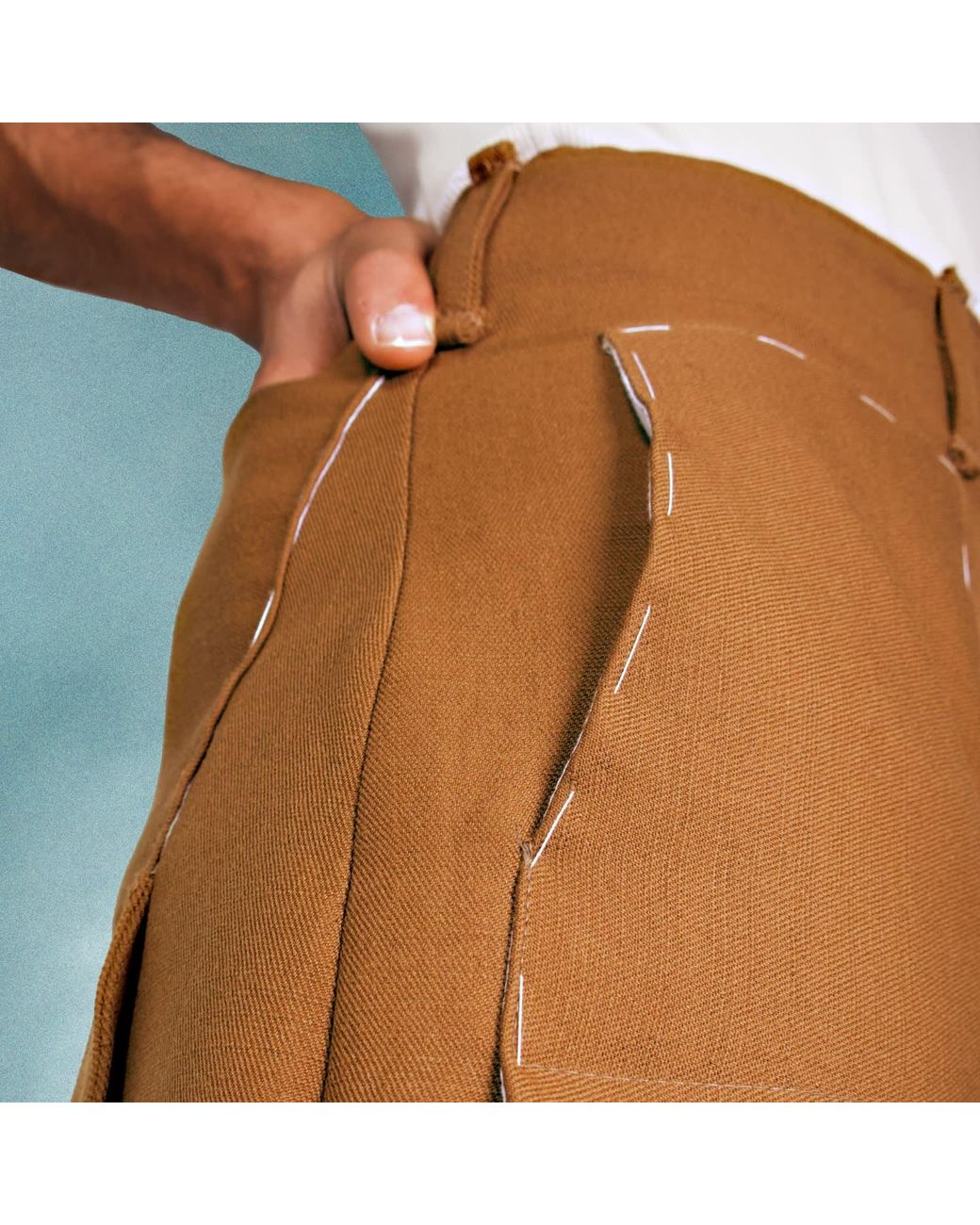 Maison Louis Brown Wool Carpenter Trousers for men