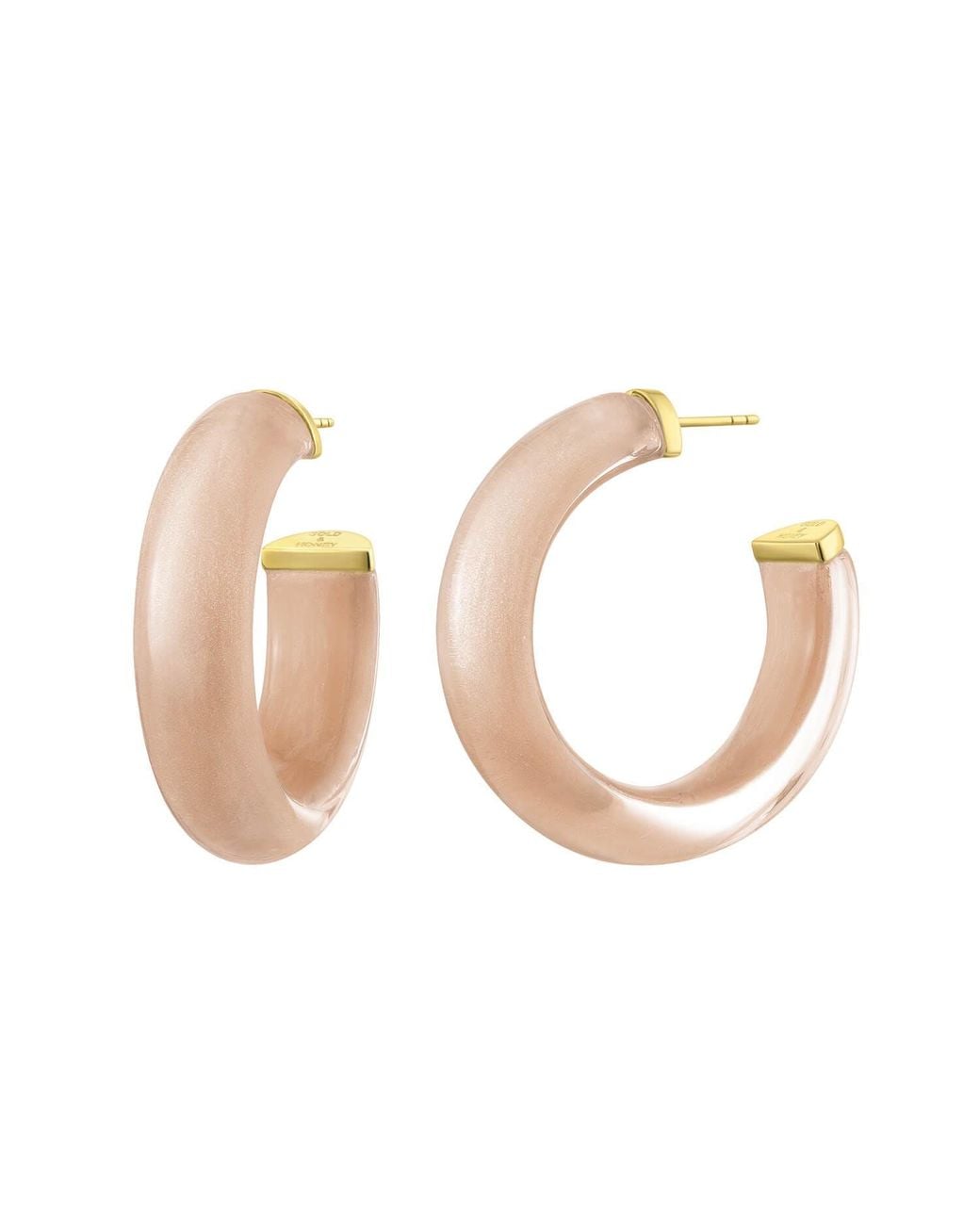 Gold & Honey Multicolor Small Caramel Illusion Hoops