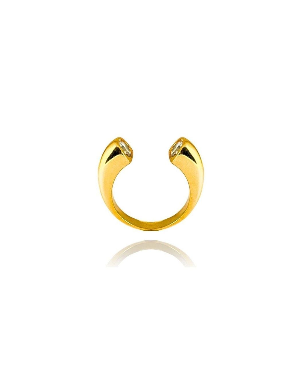 LINYA JEWELLERY Metallic Horn Stone Inside Ring