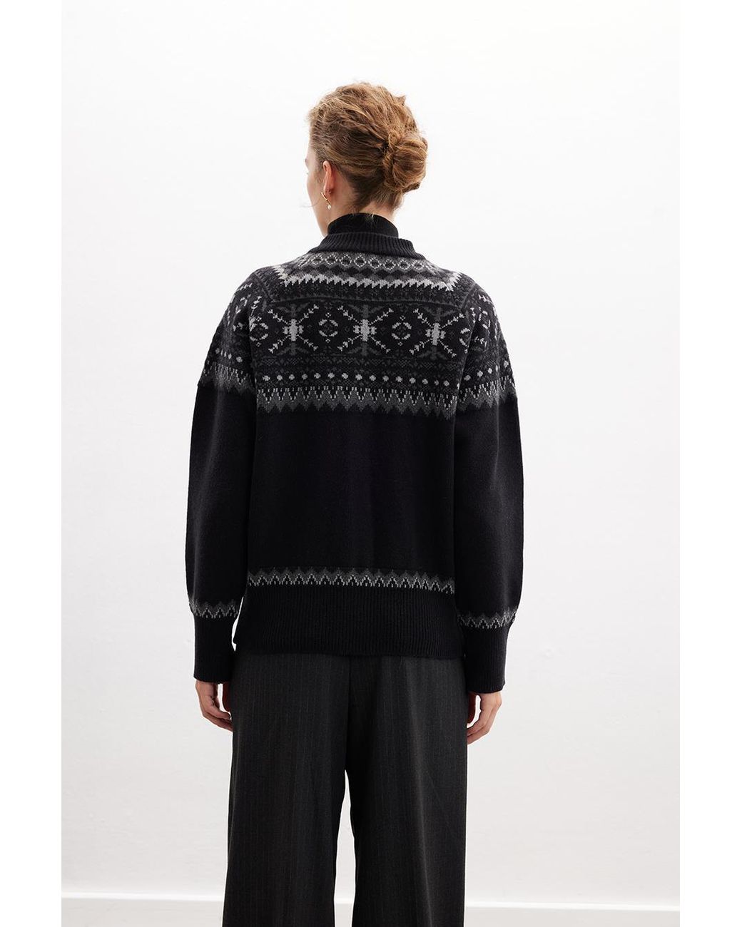 Peraluna Black Aisling O-Neck Cardigan