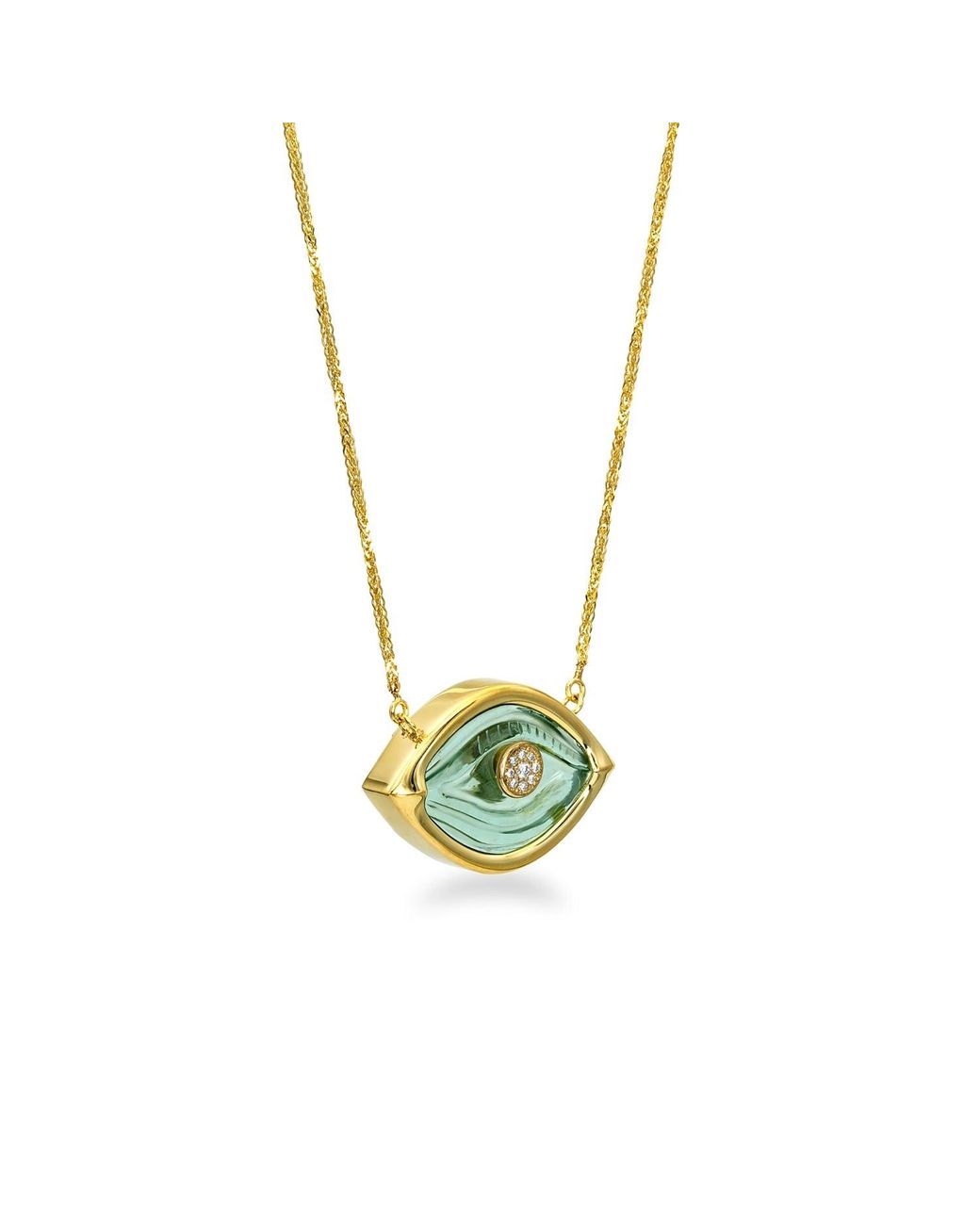 Myrto Katramadou Jewellery Metallic Aegean Eye – Amethyst Necklace