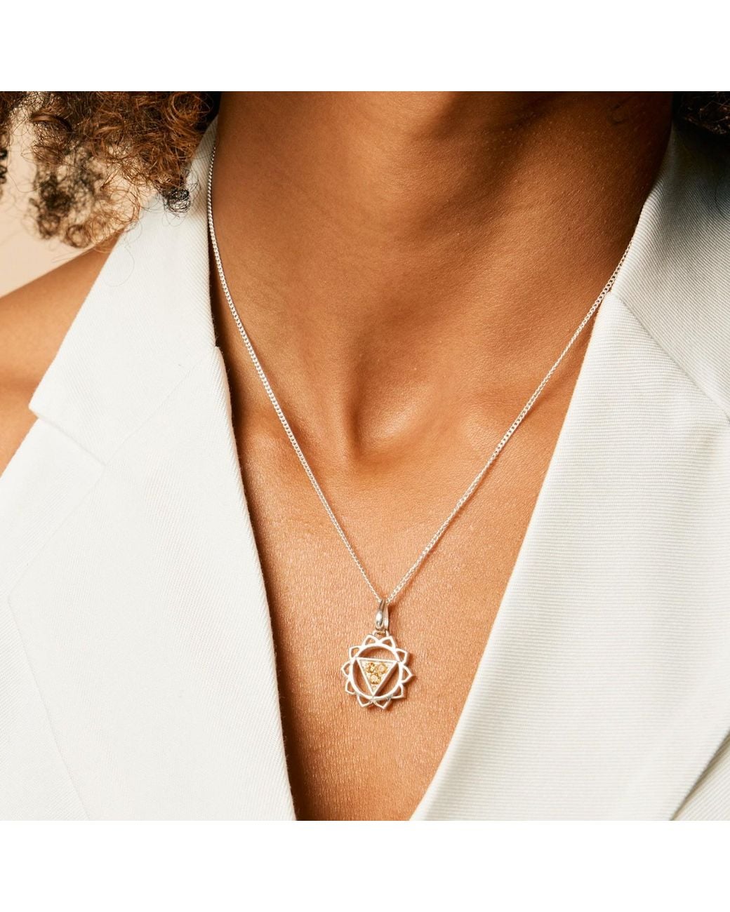 Charlotte's Web Jewellery Metallic Solar Plexus Chakra Necklace