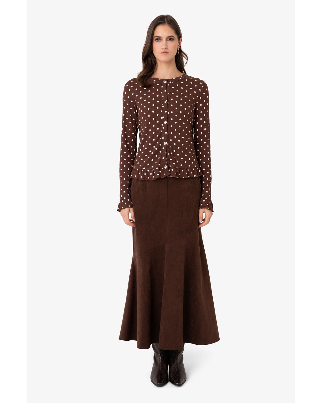 Amy Lynn Brown Edie Viscose Polkadot Cardigan