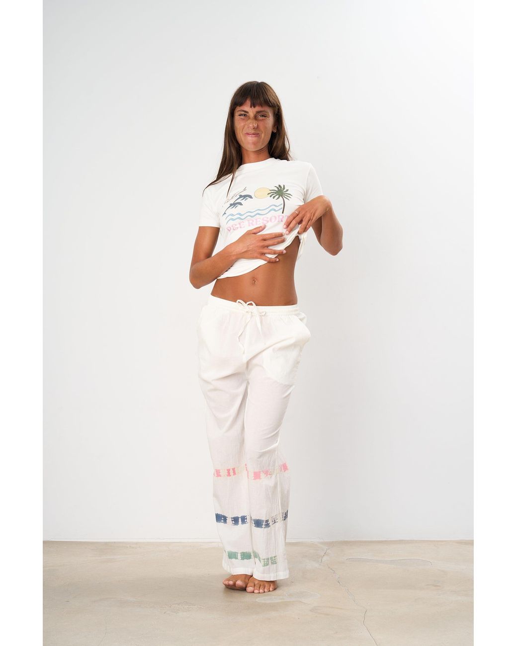 Par & Escala White Sere Pants