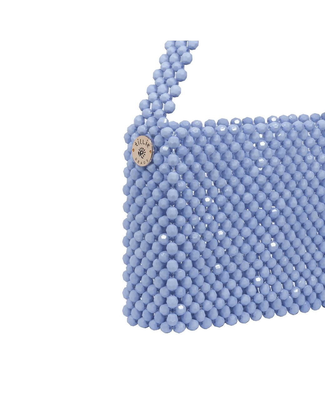 Tillie Beads Blue Color Pop Beaded Shoulder Bag