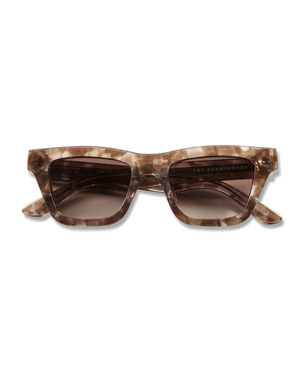 The Avantguard Brown Neutrals Yarrow Cloud Tort Wayfarer Sunglasses
