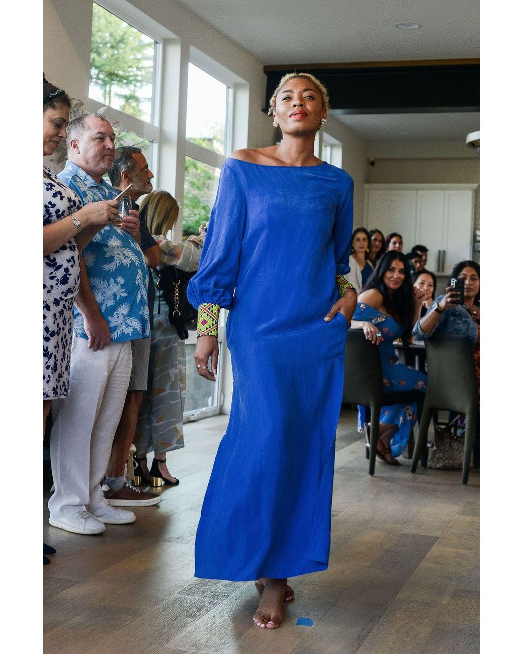 Yomisma Blue She's A Royal Chiapas Embroidered Kaftan — Artisanal Handcrafted Resort Dress