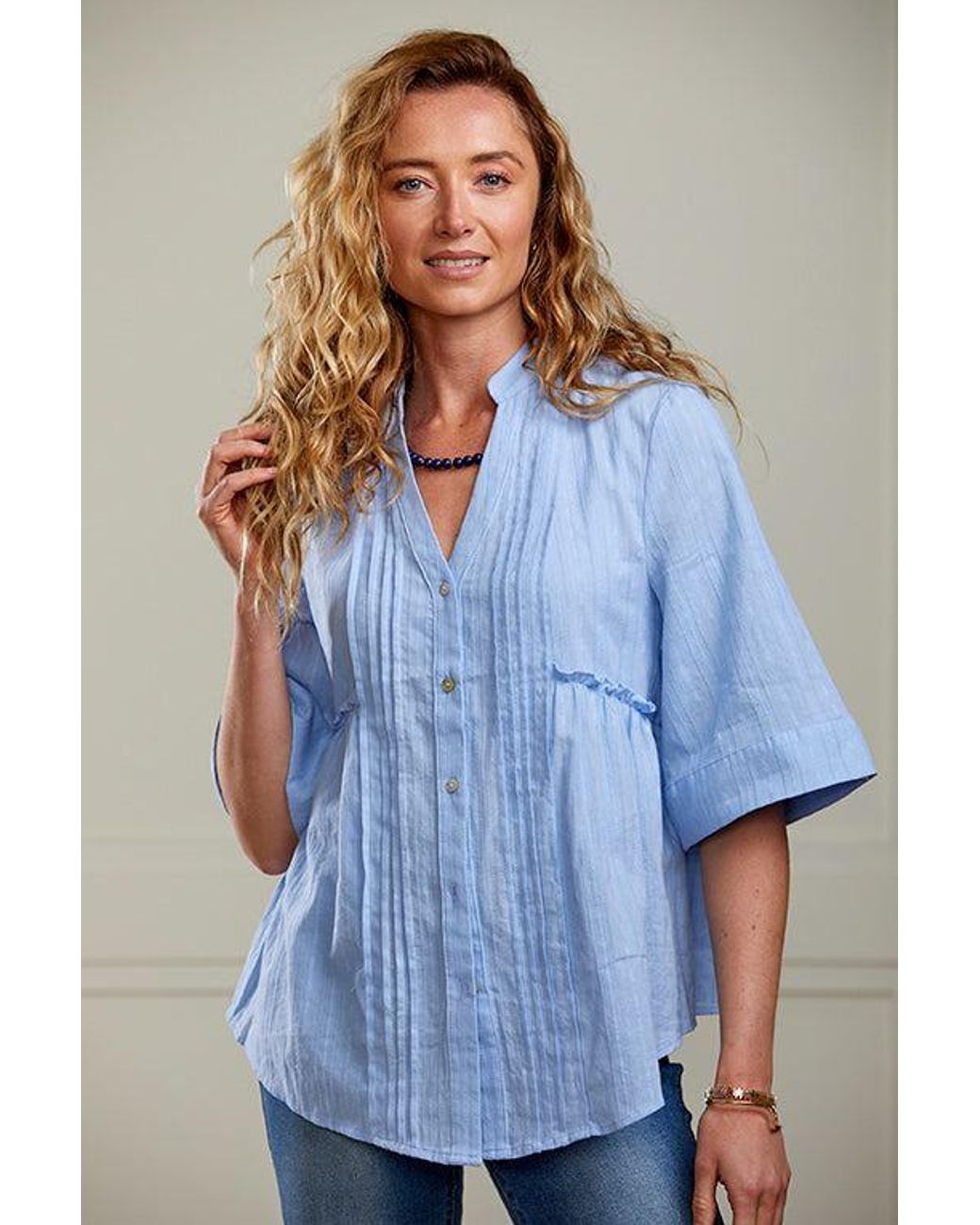 Guinea London Blue Cornflower Cotton Top