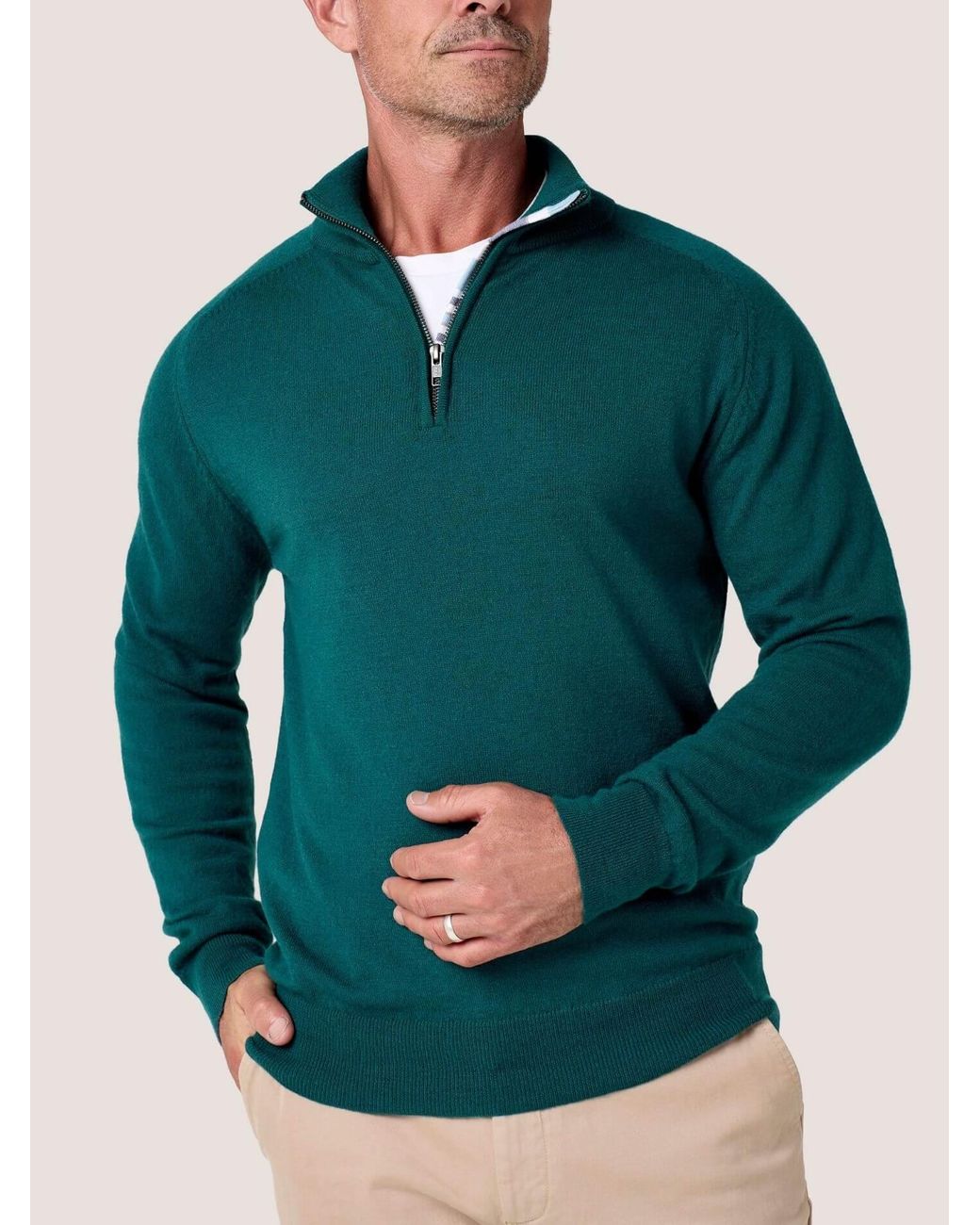 Koy Clothing Green Quarter Zip for men