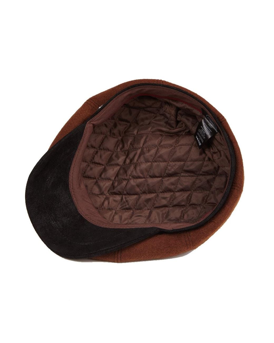 Dasmarca Hats Brown Eden Tobacco Wool Newsboy Bakerboy Peaky Cap With Leather Visor Peak for men