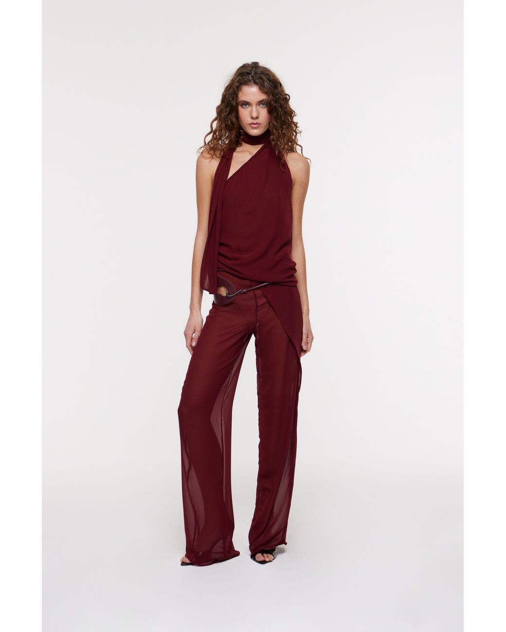 Bianca Resortwear Red Deva Wrap Trousers