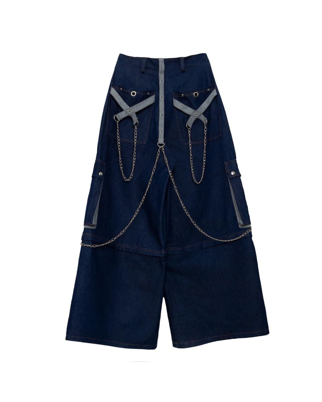 Paloma Lira Blue Punk Wide Leg Pants for men