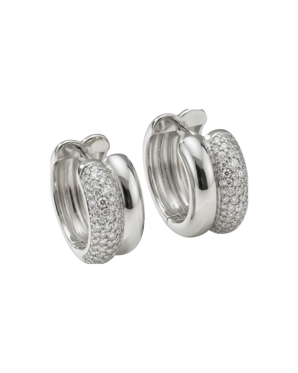 Native Gem White Double Donut Huggies- Sterling