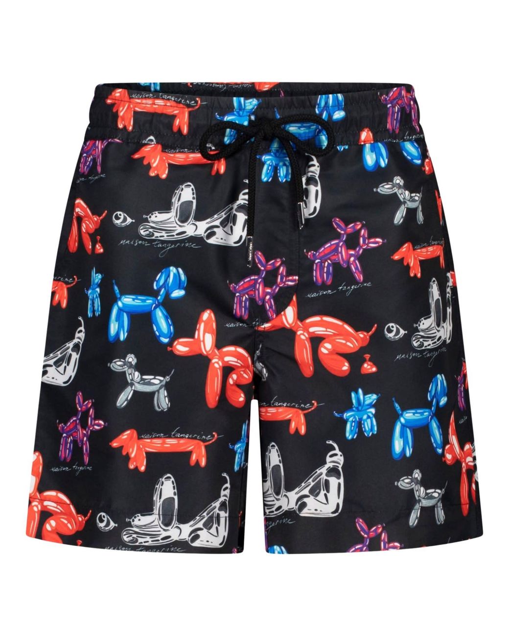 Maison Tangerine Blue Crazy Dogs Swim Shorts for men