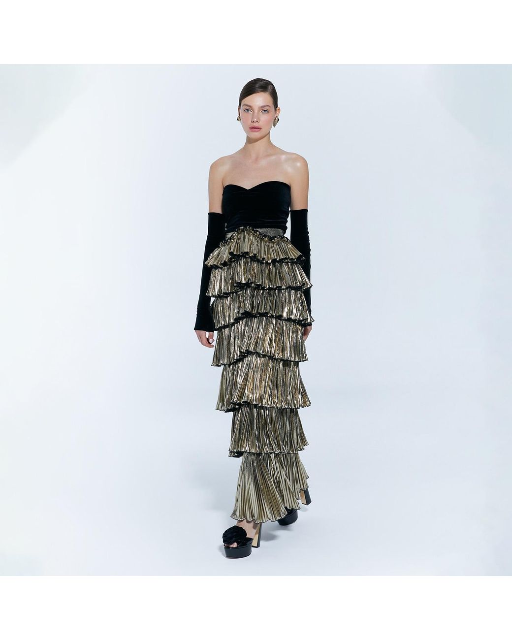 Nur Karaata Green Versailles Gown Long Dress
