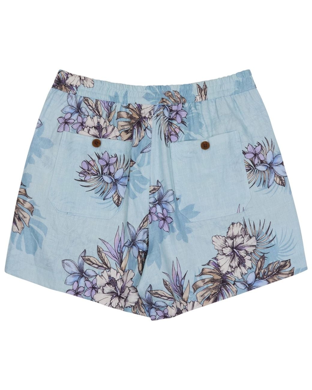 Lords of Harlech Blue Leanne Exotic Floral Drawstring Short