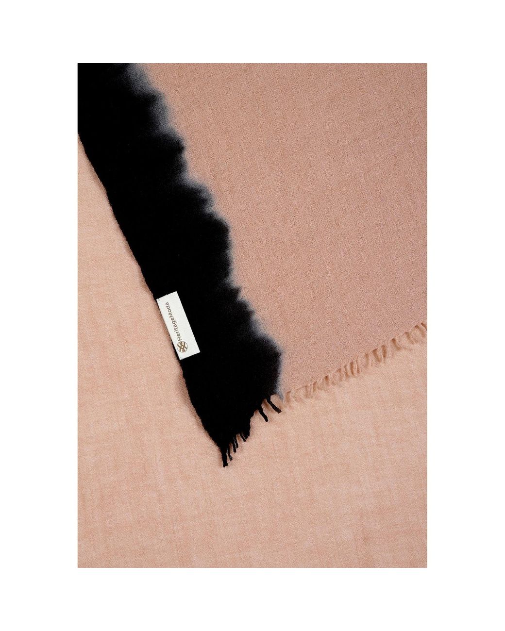 Heritagemoda Black Neutrals Handwoven Wool-Silk Scarf – Sand & Ombré Wrap For All Seasons
