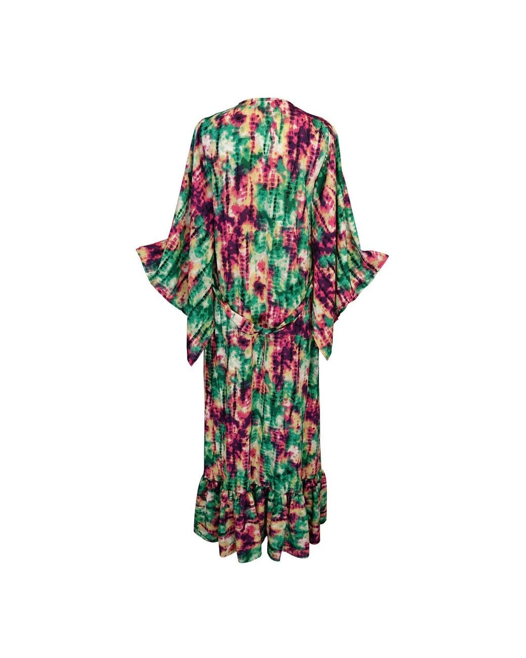 Jennafer Grace Green Janys Scarf Sleeve Kimono