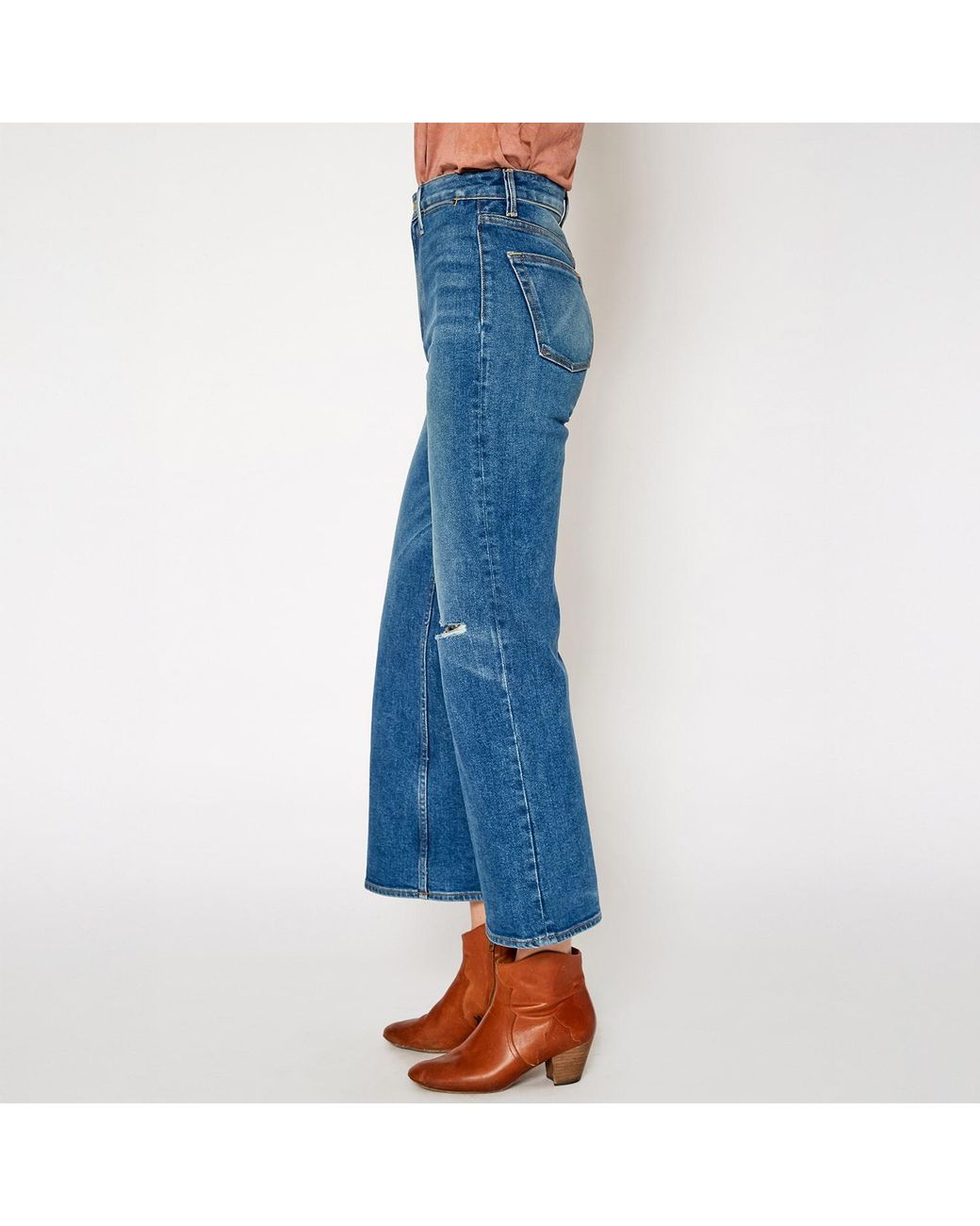 NOEND Blue Queen Wide Leg Crop Jeans