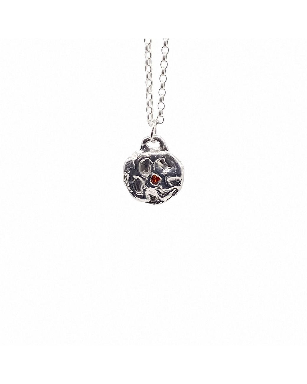 Moca Jewellery White Moon Gem Necklace