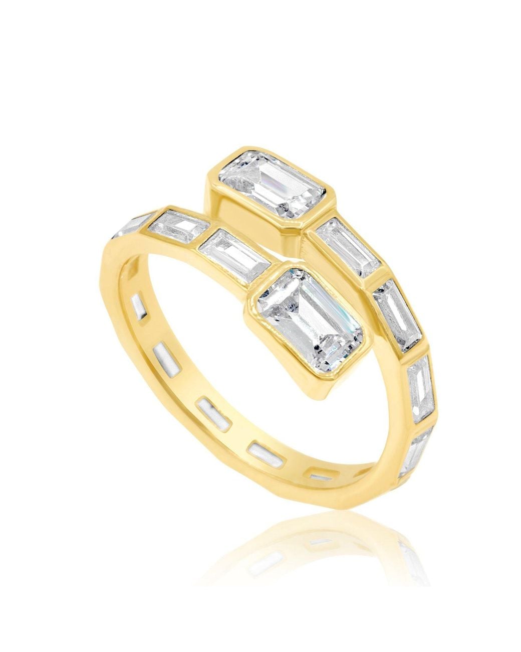 SHYMI Metallic Baguette Wrap Ring