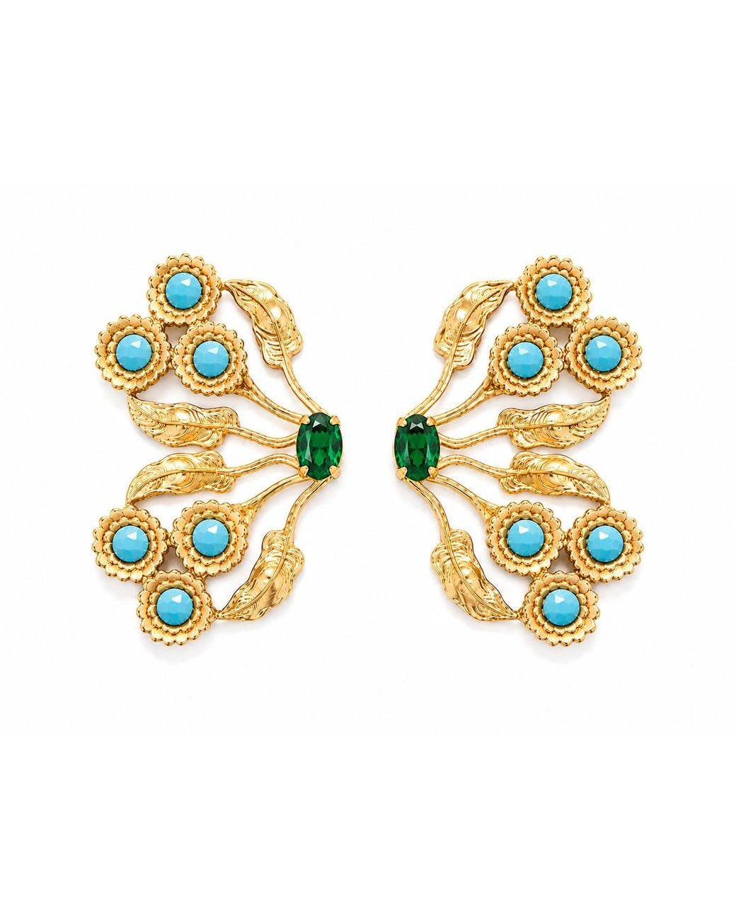 The Pink Reef Green Madame Earring