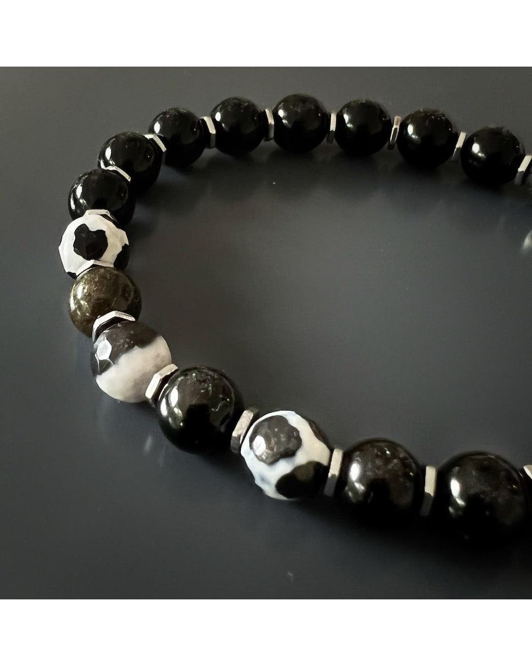 Ebru Jewelry Black Night Eagle Bracelet for men