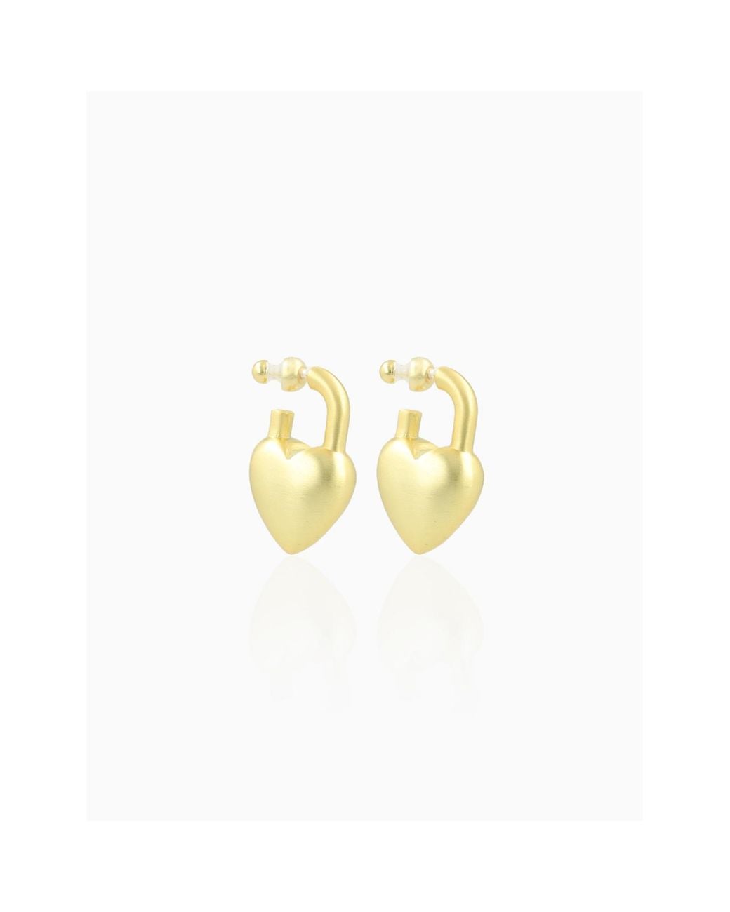 LOTT.gioielli Yellow Heart Lock Earring M