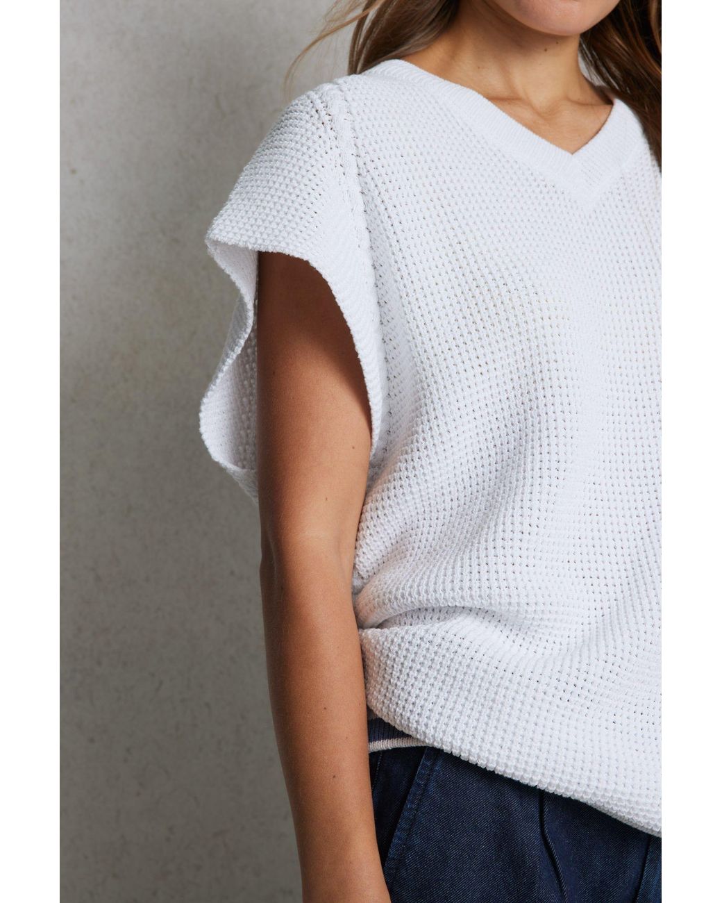 Hay Life White Knitted Tank